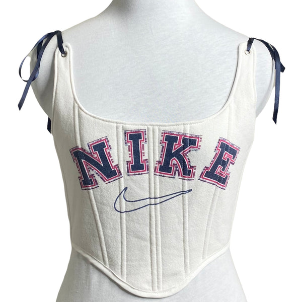 Reworked Nike Vintage Logo Corset Top